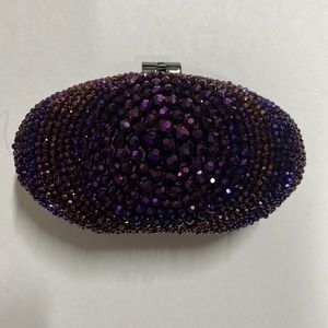Purple Beaded Evening Bag